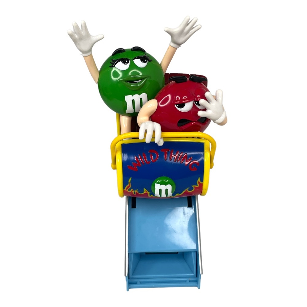 M&M’s Vintage Wild Thing Roller Coaster Candy Dispenser Blue Green Red